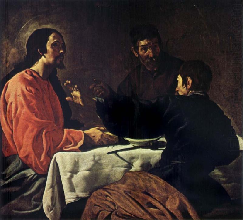 VELAZQUEZ, Diego Rodriguez de Silva y The Supper at Emmaus china oil painting image